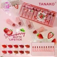 ราคา [พร้อมส่ง] Tanako Lip, Lipstick Set of 10 Colors, Strawberry Lipstick, Matte Lipstick, Matte Lipstick, Matte Texture Lipstick, Beautiful Color, Waterproof, Long Lasting. (1735159154111907784)