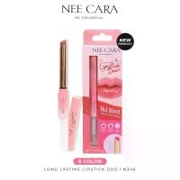 ราคา [COD] Nee Cara Longlasting Lipstick Duo Lipstick, Matte Lipstick, Lip Gloss, Nee Cara N346 (1735151691130700860)