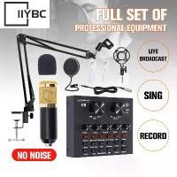 ราคา BM800 Microphone, V8 Full Range Recording Microphone, Microphone, Singing Microphone, Condenser Microphone, Professional Microphone for Live Broadcasting and Singing (1733967925194163486)