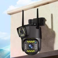 ราคา 4MP Dual Lens Outside Camera WiFi Surveillance Camera 360 Degree View Monitor Camera 1080P for Home (1735102612328121705)