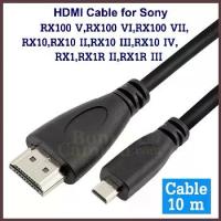 ราคา สาย HDMI ยาว 10m ต่อ Sony RX100 V,RX100 VI,RX100 VII,RX10 III,RX10 IV,RX1R II,RX1R III เข้า HDTV,Monitor cable คําแนะนําผลิตภัณฑ์ใหม่ของเดือนนี้ (1735081336145282765)