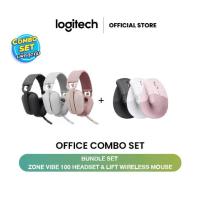 ราคา Logitech SET Zone Vibe 100 + Logitech Lift Vertical Ergonomic Wireless Mouse Bluetooth (หูฟัง&เมาส์) (1730574030983957187)