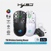 ราคา เมาส์ไร้สายHxsj T90 Wireless Gaming Mouse, Wireless Gaming Mouse, Bluetooth Mouse, 2.4Ghz Wireless Mouse, Pixart 3212, 5-Level Dpi Adjustment # Qoomart (1735143045676238267)