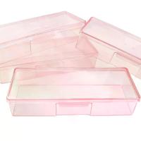 ราคา Plastic Nail Storage Manicure Tool Box, 4PCS Storage Personal Box Nail Implement Storage Box Organizer Case Box for Nail Art Pedicure Supply (Pink-4pcs, Large) (1735053030889654235)