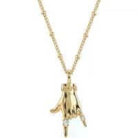 ราคา MEVECCO Gold Necklace for Women 18k Gold Plated Gesture Charm Pendant Necklace Handmade Jewelry for Valentine's Day Birthday Gifts (1734541822767826623)