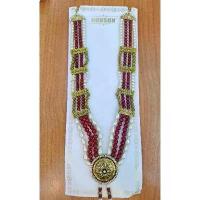 ราคา สร้อยคออินเดียสำหรับผู้ชายในชุดอินเดีย gents necklace with Indian attire ขายดี (1734838774128609144)
