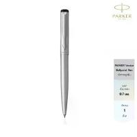 ราคา [COD] สลักชื่อฟรี Parker ปากกาลูกลื่น ขนาด 0.7 mm หมึกสีน้ำเงิน Stainless Steel Vector Ballpoint Pen (1733878150002803729)