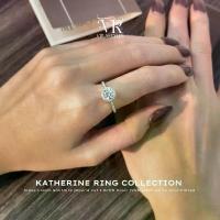 ราคา VRS.แหวนเม็ดชู1กะรัตล้อมเพชร แหวนเงิน92.5ชุบทองคำขาว(Halo)Collection“Katherine”Ring (1729733979991411520)