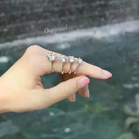 ราคา ️ซื้อในlive,VDO ลด100️ แหวนเพชรสวิส cz Cubic Zirconia แหวนทองคำขาว ring ชุบทองคำขาว พร้อมกล่องแหวน แบรนด์ Oopjewel (1734997819096991496)