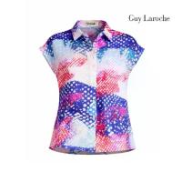 ราคา Guy Laroche Woman's Shirt Blue เสื้อเชิ้ตผู้หญิงแขนเลย สีน้ำเงิน GCAOBU (1734849598685218096)