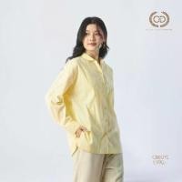 ราคา C&D Woman's shirt classic stripe เสื้อเชิ้ตผู้หญิง แขนยาว สีเหลือง CBBUYE (1731869835097965872)