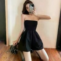 ราคา Street Fashion Strapless Jumpsuit for Women Summer New Shorts Sweet and Salty High Waist Wide Leg Pants Casual Pants (1735083571336938698)