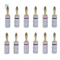 ราคา Suitable for 12 Pcs 4mm Audio Jack Connector Banana Plugs Audio Jack Connector, 24K Gold Dual Screw Lock Speaker Connector (1735442184405288385)