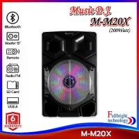 ราคา ลำโพงพกพาแบบล้อลาก Music D.J. รุ่น M-M20X Bluetooth PA Speaker (200Watt) รองรับ Bluetooth / USB / SD / FM / Mic รับประกันศูนย์ 1 ปี (1735328643304162948)
