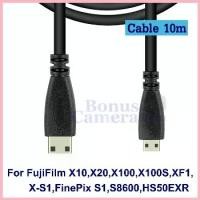 ราคา สาย HDMI 10m ต่อฟูจิ X10,X20,X100,X100S,XF1,X-S1,FinePix S1,S8600,HS50EXR เข้ากับ HD TV,Projector cable for FujiFilm COD (1735371472163341870)