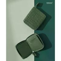 ราคา 05-182 unisex compact zippy wallet กระเป๋าสตางค์สานหนังแท้ กระเป๋าตังค์สานหนังแท้ แบรนด์ k (1735239817892890166)