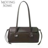 ราคา กระเป๋า Motingsome Boston สำหรับผู้หญิง กระเป๋าถือใต้แขน หนังฟอกฝาดคุณภาพสูง กระเป๋าสะพายไหล่หนังวัวทรงหมอน สีดำ รุ่นใหม่ (1735434779414922930)