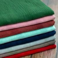 ราคา 【Cozy】 ผ้าเครปสองชั้นผ้าฝ้าย 100% ขายเป็นเมตร สำหรับเสื้อผ้าเด็ก ชุดเดรส กระโปรง ชุดนอน งานเย็บทำมือ DIY เนื้อผ้านุ่ม สีขาว สีชมพู (1735384203295098476)