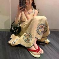 ราคา ชุดผ้าลินินพรีเมียมซีรีส์ซัมเมอร์ 450k เสื้อปักลาย+กระโปรง (1734551540011796062)