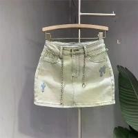 ราคา กระโปรงยีนส์ เอวสูง สไตล์ฝัก สำหรับผู้หญิง แฟชั่นฤดูร้อน มาใหม่ สีอ่อน กระชับสัดส่วนเล็ก ป้องกันราชา สาวฮอต black skirts Women Clothing เสื้อผ้า กระโปรงลาย สก็อต สีเขียว กระโป (1734471667841796007)