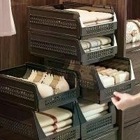ราคา ชุดออแกไนเซอร์ลิ้นชักสีดำ 3 ชิ้น - กล่องเก็บของพับได้สำหรับตู้เสื้อผ้า/โต๊ะเครื่องแป้ง/ห้องนอน, ลิ้นชักผ้าสำหรับชุดชั้นใน, ถุงเท้า, เสื้อยืด, กางเกง, อุปกรณ์เสริม, การจัดระเบียบบ้านหลายชั้น (173349193