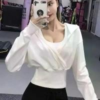 ราคา เสื้อกันหนาวมีฮู้ดโยคะ ทรงเตี้ย ฤดูใบไม้ผลิ ฤดูใบไม้ร่วง วิ่ง ฟิตเนส สีขาว ชุดออกกำลังกาย ทรงสลิม ยางยืด สำหรับผู้หญิง เสื้อแบดมินตัน มาใหม่ 2023 Sport กีฬา (1730049042963991087)