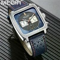 ราคา MEGIR - นาฬิกาผู้ชาย โครโนกราฟทหาร นาฬิกาชาย แบรนด์หรูชั้นนำ ปฏิทินหนังแท้ นาฬิกาข้อมือกีฬาชายคลาสสิก ของขวัญ 2182 (1729869612083415742)