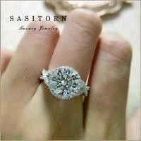ราคา ♥️Sasitorn แหวนเพชรล้อม 3 กะรัต เพชรเกรดดีที่สุดงานเทียบเพชรแท้ สวยหรู ใส่ออกงาน ใส่สลับเพชรแท้ได้ ให้ของขวัญ Jewelry แหวนเงินเพชร เงินแท้ชุบทองคำขาว รุ่น ST112 (1735121258851107981)