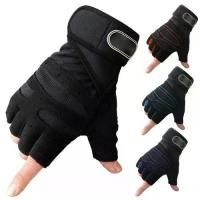 ราคา ถุงมือออกกำลังกาย สไตล์ยิม ครึ่งปลายนิ้ว สำหรับผู้หญิงและผู้ชาย เหมาะสำหรับการปั่นจักรยาน จักรยาน นักขี่มอเตอร์ไซค์ ยกน้ำหนัก โยคะ การฝึกกีฬา ถุงมือสีดำ/น้ำเงินสำหรับกิจกรรมกลางแ (1735037666990917232)