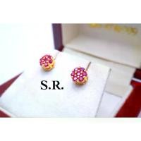 ราคา กุหลาบขาว กระดาษS.R. ต่างหูทอง ต่างหูทับทิมแท้ ตุ้มหูทอง ต่างหู ตุ้มหูทับทิม ทอง 1 สลึง ทับทิมเม็ดละ 2 ตัง พร้อมใบรับรองสินค้า เคลือบทองคำแท้ ชุบทอง 100% (1734695533734757852)