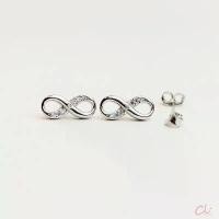 ราคา ต่างหู Infinity เรียบหรู เงินแท้ s925 ไม่ลอก ชุบทองคำขาว 18k ของขวัญวันเกิด ของขวัญวันครบรอบ บล็อกบัสเตอร์ (1735489140060293056)
