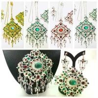 ราคา เครื่องประดับไทยThai jewelry เครื่องประดับไทย เครื่องประดับชุดไทย พลอยเทียม สร้อยคอ สร้อยคอจี้ ชุดสูทสีทอง ต่างหู หัวเข็มขัด (1735200639295063661)