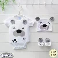 ราคา ❇[ พร้อมส่ง ] ชุดเด็ก บอดี้สูท(Bodysuit) ลายหมีขาว + หมวก + ถุงเท้า⊿ 【5000+ คนซื้อแบรนด์นี้แล้ว】 (1734454196944930093)