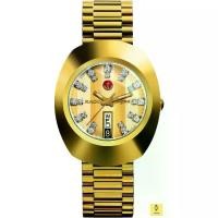 ราคา นาฬิกา RADO รุ่น R12413803 / DiaStar The Original Automatic / สำหรับผู้ชาย / แสดงวันและวันที่ / ประดับด้วยหิน / ขนาด 35 มม. / สายสแตนเลส / สีทอง (1735384000793773722)
