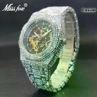 ราคา สร้อยข้อมือหน้าปัดกลไกอัตโนมัติ MISS FOX สำหรับผู้ชาย หน้าปัดทรงหกเหลี่ยมพร้อมตัวเลขอินทรีสุดหรูและลำลอง รุ่นฉบับพิเศษสำหรับวันหยุด ประดับเพชร นาฬิกา สาย สแตนเลส ข้อมือ ดิจิตอล เ (1734290236545336947)