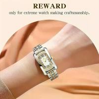 ราคา นาฬิกาข้อมือผู้หญิงสีทองสุดหรูสไตล์ย้อนยุค ทรงสี่เหลี่ยมผืนผ้า สายสแตนเลสสตีล นาฬิกาแฟชั่นสำหรับผู้หญิง นาฬิกา สวยๆ bolun แท้ (1734667460165994129)