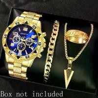ราคา นาฬิกาข้อมือผู้ชาย, แฟชั่น, หน้าปัดแบบอารบิก, สายเหล็ก, ชุดนาฬิกาควอตซ์, 4 ชิ้น, ไม่มีกล่องนาฬิกา สาย นาฬิกา ไนลอน แอปเปิ้ล วอส ข้อมือ ดิจิตอล (1735050639150254064)