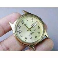 ราคา นาฬิกา Vintage มือสองญี่ปุ่น ALBA V743 7A00 ระบบ QUARTZ ผู้ชาย ทรงกลม กรอบทอง หน้าทอง หน้าปัด 35มม ตัวเรือนสแตนเลส คําแนะนําการขายที่ร้อนแรงในเดือนนี้ (1735477346391000325)