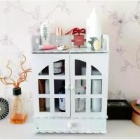 ราคา ตู้เก็บเครื่องสำอาง ตู้ไม้ใส่เครื่องสำอาง กล่องที่ใส่ครีมบำรุงผิว น้ำหอม ยาทาเล็บ (1734762579352061754)