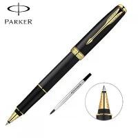 ราคา ปากกา Parker รุ่น Sonnet แบบโรลเลอร์บอล ตัวเรือนสีดำด้านพร้อมตกแต่งทอง หมึกสีดำปลายเรียบ เปลี่ยนหมึกด้วยตัวล็อก กล่องของขวัญ (แกะสลักฟรี) (1735031474386338819)