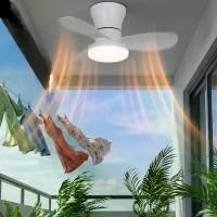 ราคา โคมไฟพัดลมเพดานสีขาว 30 นิ้ว แบบฝังเรียบไม่เกะกะ พัดลมเพดานพร้อมไฟ LED รีโมทคอนโทรล เปลี่ยนแสงไฟได้ 3 สี ปรับความสว่างได้ตามต้องการ พัดลม DC ไร้เสียงรบกวน เหมาะสำหรับห้องนอน ห้อง (1734451812883793703)