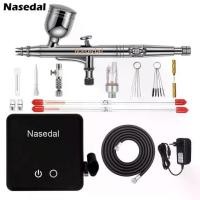 ราคา Nasedal ชุดแอร์บรัช 0.3 มม. ขนาดเล็ก พร้อมแปรงป้อนแรงโน้มถ่วง สําหรับแต่งหน้า เพ้นท์เล็บ เสื้อผ้า รองเท้า DIY (1735227880711489209)