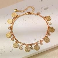 ราคา สร้อยข้อมือทองเหลืองชุบทอง 18K, โซ่ประดับเพทาย, สไตล์โรมัน, สไตล์วันหยุดชายหาด, เครื่องประดับสไตล์ INS, 2023 ฤดูร้อนใหม่ อก สร้อย ข้อ มือ มี๊ หนม (1732995852077335646)