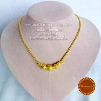 ราคา สร้อยคอสั้น / สร้อยคอตกแต่งสร้อยคอทองเหมือนแท้ ขนาด1บาท ลายสี่เสาประดับลาย สร้อยทองเคลือบแก้ว สร้อยคอชุบทอง ทองชุบ สร้อย สร้อยคอหนัก1บาท สร้อยคอพร้อมจี้ 1บาท (1734757363550095122)