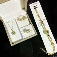 ราคา สร้อย วินเทจ ต่างหูแฟชั่นประดับเพชรแหวนสร้อยข้อมือประดับมุกละเอียด 4 ชิ้น (1735053604390733012)