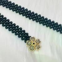 ราคา สินค้าแนะนำ COD เครื่องประดับไข่มุก เข็มขัด สีดำและสีขาว เข็มขัดไข่มุกยางยืด สวมใส่ประดับชุดไทยประยุุกต์ (1735097851829454814)
