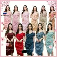 ราคา เดรส ชุดเดรส เดรสสั้น ชุดราตรี เดรสงานแต่ง สายเดี่ยว ผ้าเครปซาติน ซิปหลัง ซับใน Dress Woman (1735480285289809893)