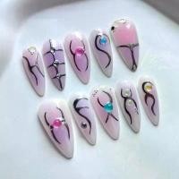 ราคา lapissmoon - เล็บเจล เล็บไล่สี เล็บy2k เล็บปลอมพร้อมติด (ออมเบชมพูม่วง) (1732783101957473674)