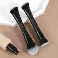 ราคา MAANGE แปรงแต่งหน้า 2 ชิ้น แบบสองหัว หัวแบน/หัวเอียง สำหรับเกลี่ยรองพื้น แป้ง คอนซีลเลอร์ และครีม (1734710554567739183)