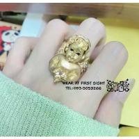 ราคา แหวน Ring Angle แหวนแฟชั่น ประดับพลอย size17 มี3สี ทอง / ดำ / เงิน (1735494498961556605)